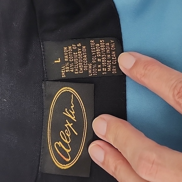 Alex Kim Boho Embroidered Black Jacket Size L - Picture 11 of 12